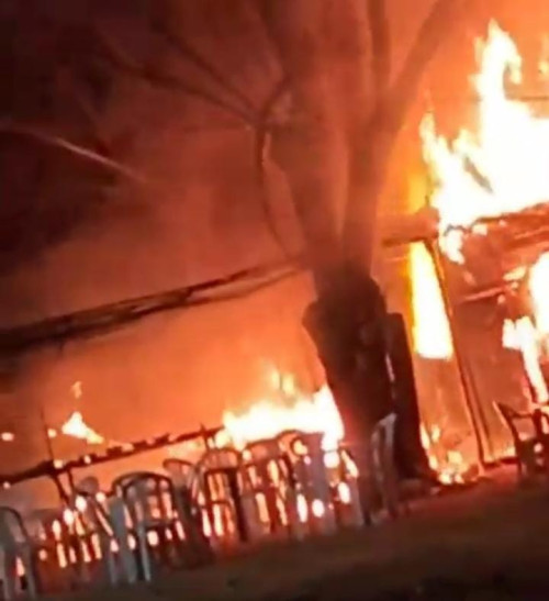 Incêndio destrói barracas durante festejo em Lagoinha do Piauí