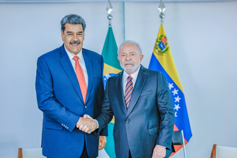 Registro do encontro entre Lula e Nicolás Maduro - (Ricardo Stuckert/PR)