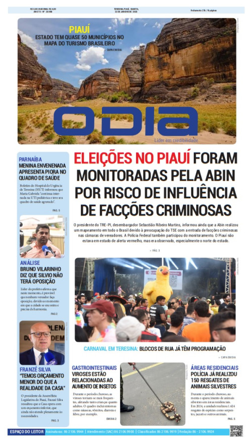 Confira os principais destaques do Jornal O Dia desta quarta (22)