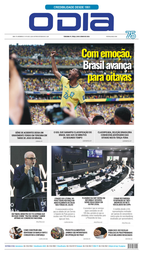Confira os principais destaques do Jornal O Dia desta terça-feira (30)