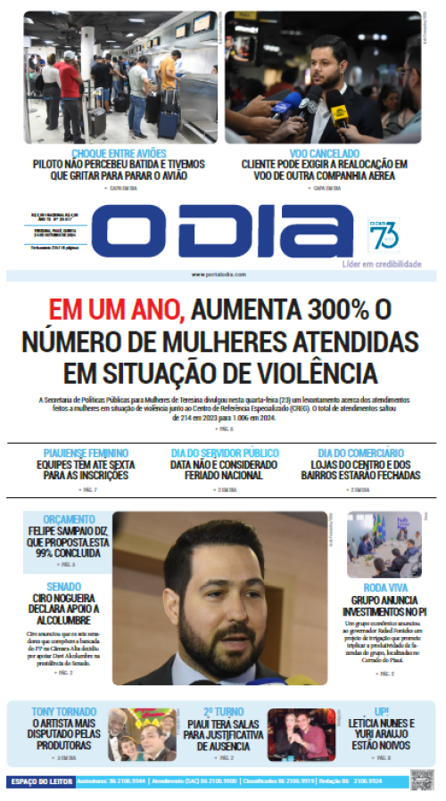 Confira os principais destaques do Jornal O Dia desta quinta-feira (24)