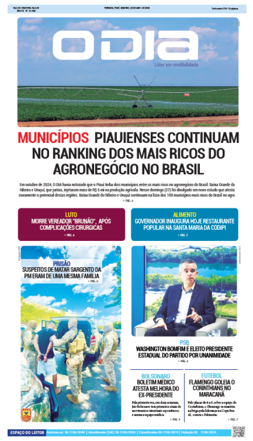 Confira os principais destaques do Jornal O Dia desta segunda-feira (28)
