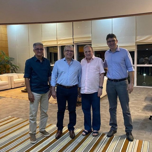 João Vicente Claudino ao lado de Fernando Said, Tasso Jereissati e Luciano Nunes - (Reprodução Instagram PSDB Piauí)