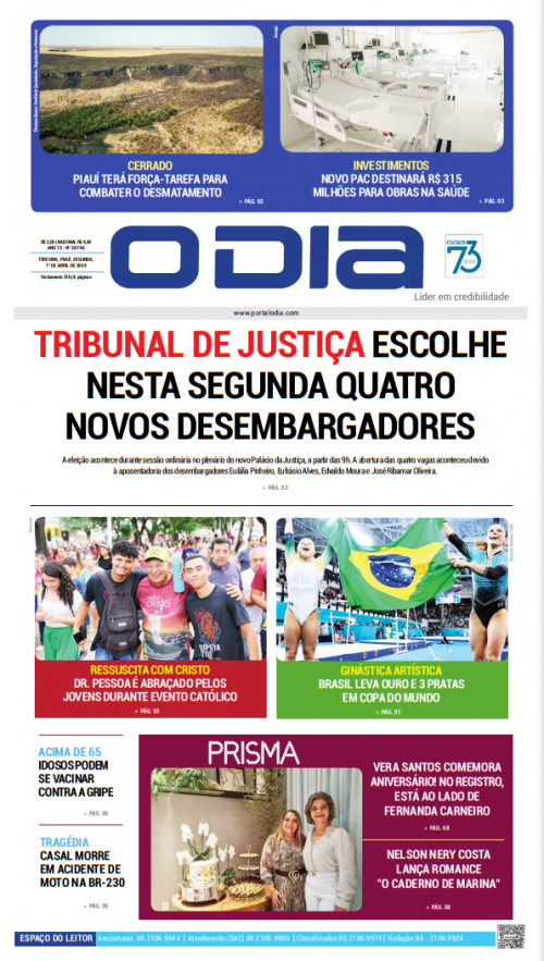 Confira os destaques do Jornal O Dia desta segunda-feira (1)