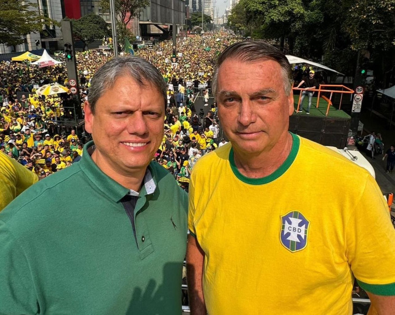 Bolsonaro critica Marçal durante ato na Paulista