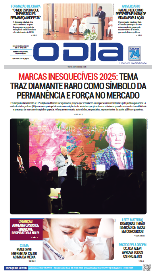 Confira os principais destaques do Jornal O Dia desta quarta-feira (07)
