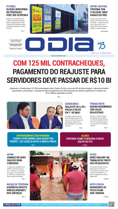 Confira os principais destaques do Jornal O Dia desta quarta (15)