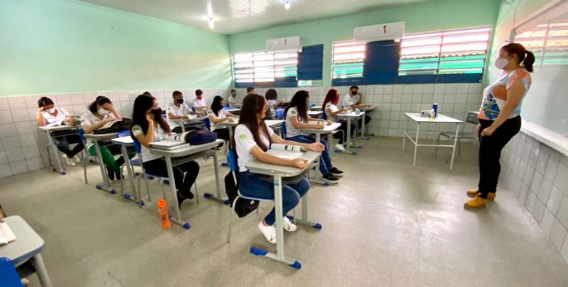 Sala de aula da rede estadual de ensino - (Seduc/ Divulgação)