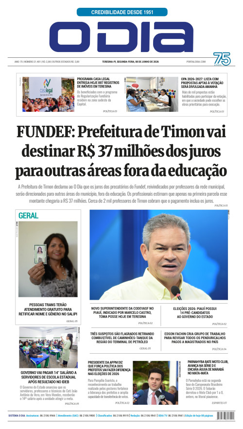 Confira os principais destaques do Jornal O Dia desta segunda-feira (08)