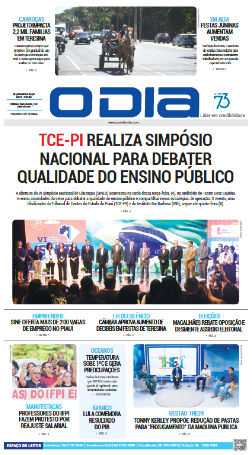 Confira os principais destaques do Jornal O Dia desta quarta-feira (05)