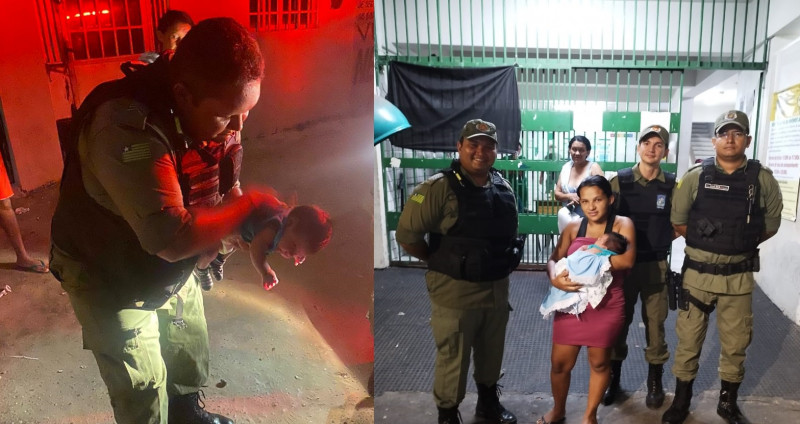 Bebê recém nascido é salvo por policiais militares na zona norte de Teresina - (Divulgação/PMPI)