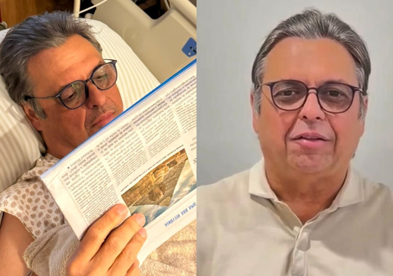 Vídeo: Após acidente doméstico, Júlio Arcoverde deixa a UTI e anuncia que segue em recuperação