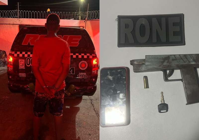 Adolescente de 15 anos é apreendido suspeito de série de assaltos e porte de arma no Dirceu