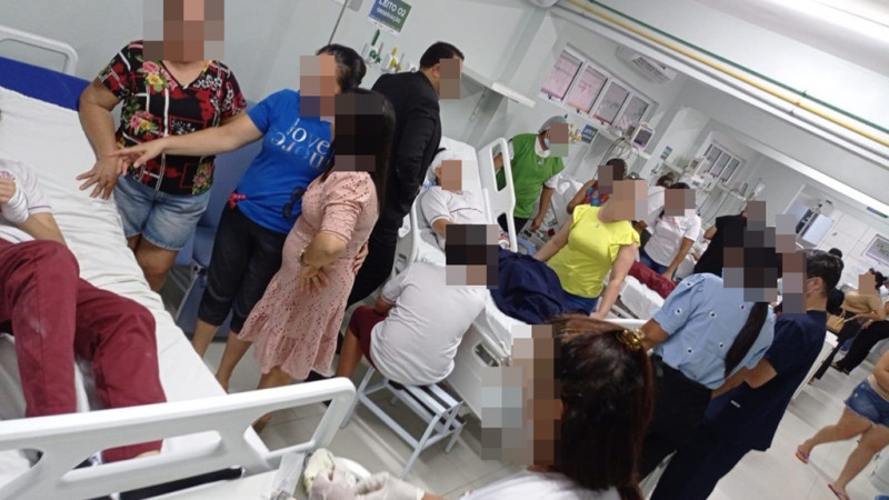 Alunos foram encaminhados para hospital da região - (Reprodução/Portal Luzilândia News)