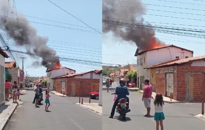 Vídeo: incêndio atinge residência no bairro Promorar, zona Sul de Teresina