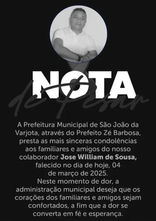 Nota publicada pela Prefeitura de São João da Varjota - (Reprodução)