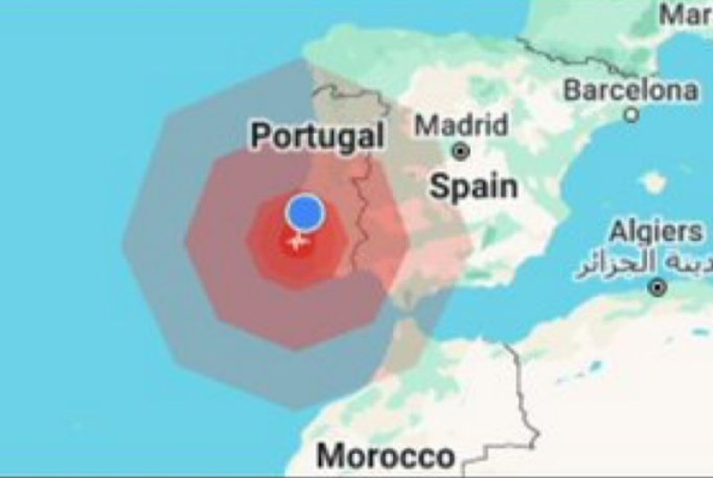 Terremoto de 5,4 atinge Portugal na madrugada desta segunda-feira (26)