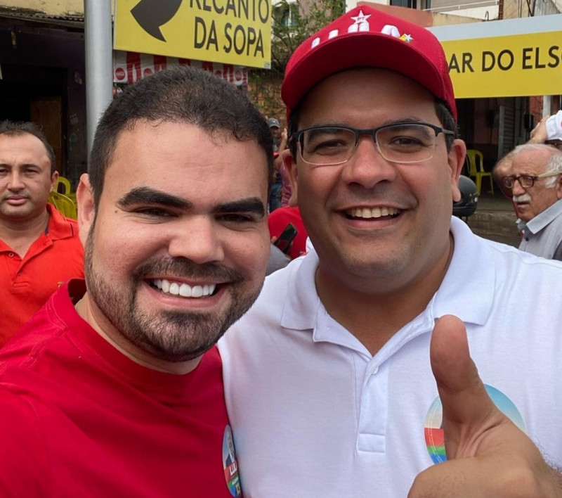 Fanuel Adauto com o governador Rafael Fonteles  - (Reprodução redes sociais )