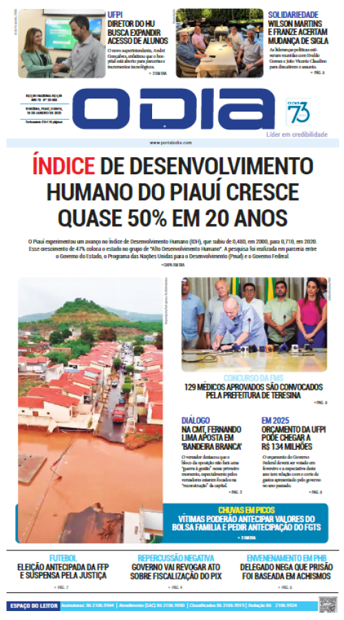 Confira os principais destaques do Jornal O Dia desta quinta-feira (16)