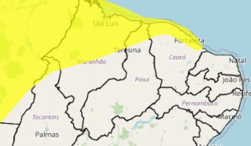 34 cidades do Piauí estão em alerta para chuvas intensas; veja a lista - (INMET)