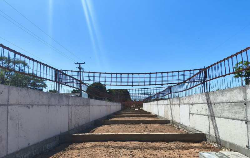 Obras de reforma e ampliação do Metrô de Teresina. - (Divulgação/Ccom)