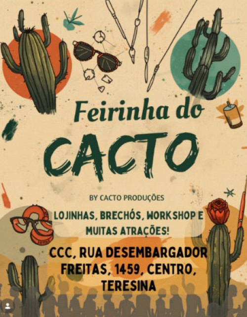 A Feirinha do Cacto é um evento pensado para quem ama criatividade, cultura pop, moda e empreendedorismo. - (Divulgação)