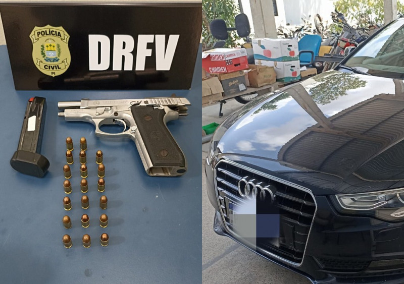 Comerciante é presa com arma, munições e carro avaliado em R$ 350 mil na zona Norte de Teresina