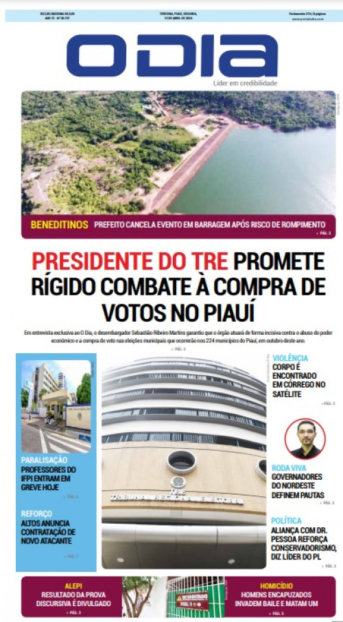 Confira os destaques do Jornal O Dia desta segunda-feira (15)