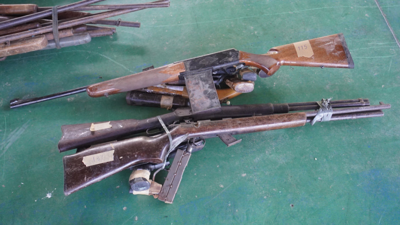 Armas de fogo apreendidas no Piauí são parcialmente destruídas  - (Divulgação/Polícia Civil)