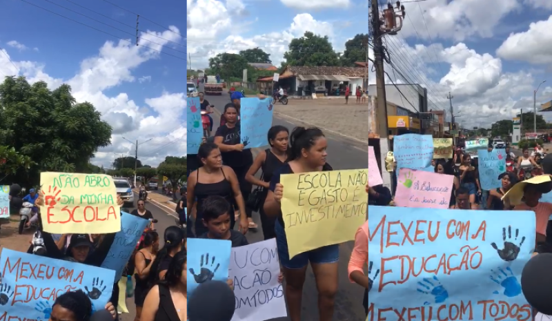 Comunidade protesta contra fechamento de escola na zona Rural de Castelo