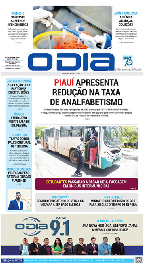 Confira os principais destaques do Jornal O Dia deste domingo (19)