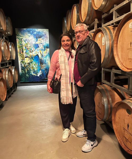 #Férias - Um click dos queridos Méssia Bandeira & Edgar Bandeira viajando e conhecendo a vinícola em Mendoza, Argentina. Chics!!! - (Divulgação)