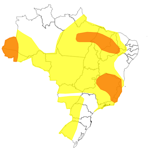 Piauí inteiro está em alerta para chuva - (Reprodução/Inmet)