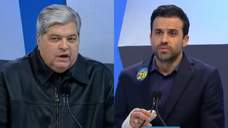 Datena e Marçal ficarão lado a lado em debate nesta sexta-feira (20)