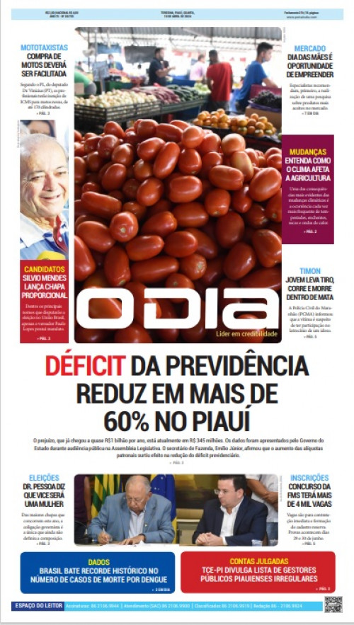 Confira os destaques do Jornal O Dia desta quarta-feira (10) - (Reprodução)