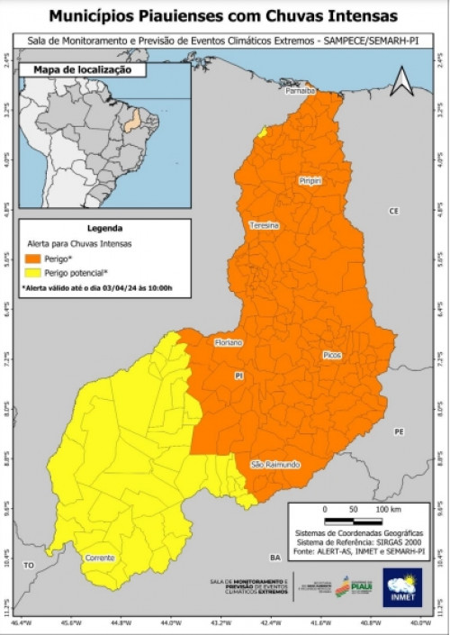 Previsão do tempo no Piauí - (Divulgação)