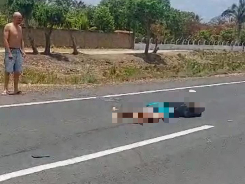 Motociclista morre após pilotar moto na contramão e colidir com carro na BR-316