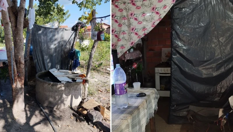 Família vive em um cômodo em Barras, no Norte do Piauí - (Divulgação/Razões Para Acreditar)