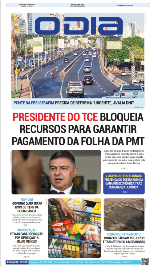 Confira os principais destaques do Jornal O Dia desta terça-feira (24)