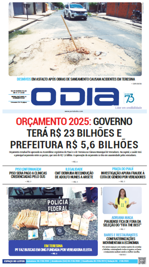 Confira os principais destaques do Jornal O Dia desta quarta-feira (18)