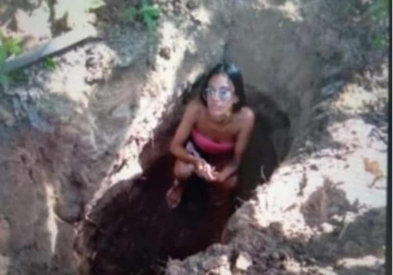Gizele Vitória Silva Sampaio, de 17 anos, foi obrigada a cavar a própria cova - (Reprodução)