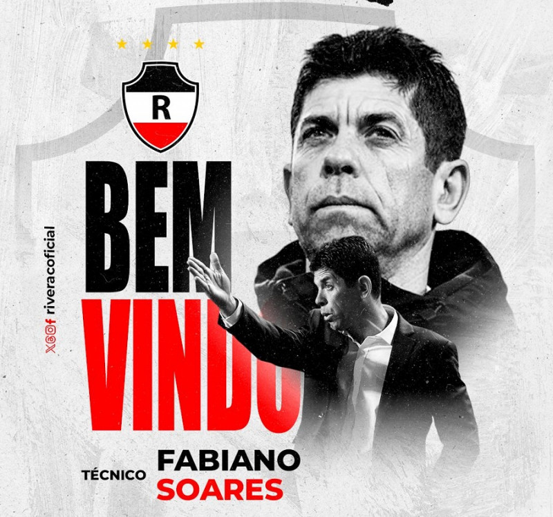 River anuncia Fabiano Soares como novo técnico para a temporada 2024