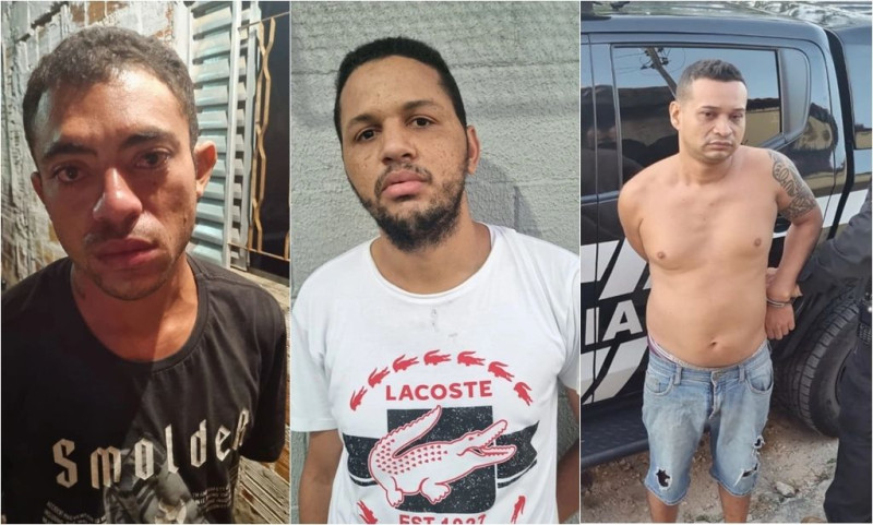 Os três homens foram presos hoje (25) na zona Leste de Teresina - (Reprodução)