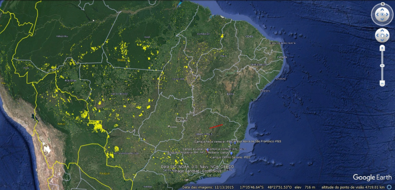 Focos de queimadas no Brasil e países vizinhos - (Reprodução)