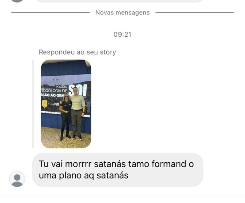 Adolescente ameaça delegado Zanatta pelas redes sociais: "tu vai morrer, satanás" - (Divulgação / Polícia Civil - PI)