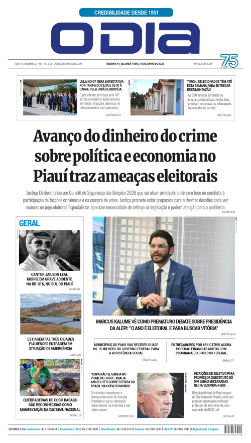 Confira os principais destaques do Jornal O Dia desta segunda-feira (15)
