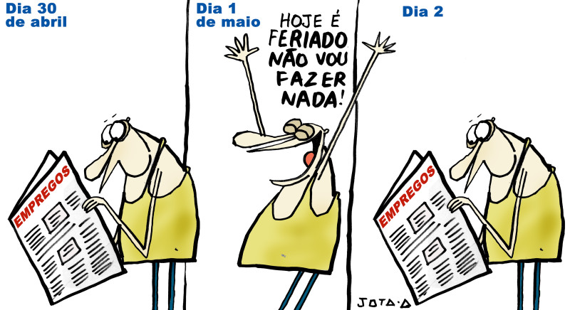 Charge do Jota A publicada em 01/05/2024 no Jornal O Dia