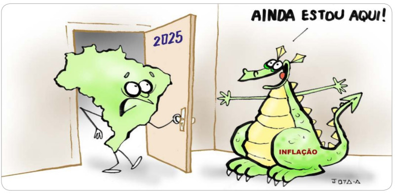 Charge do Jota A publicada em 13/01/2025 no Jornal O Dia