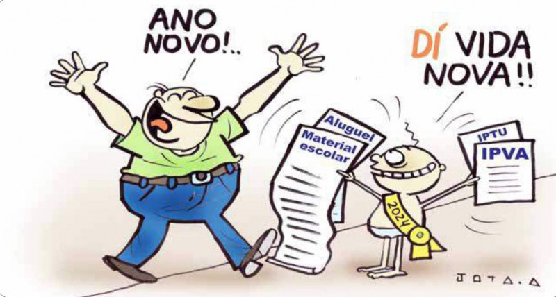 Charge do Jota A publicada em 02/01/2024 no Jornal O Dia
