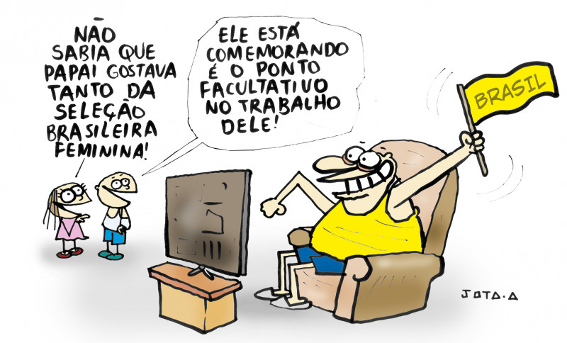 Charge do Jota A publicada em 24/07/2023 no Jornal O Dia